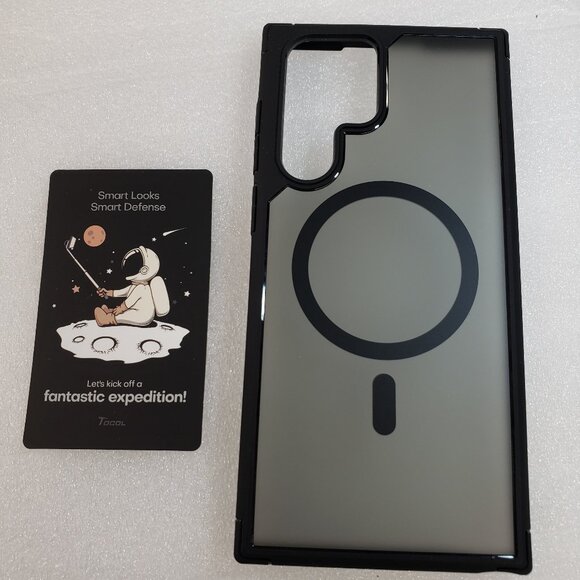 Tocol Magnetic Shockproof Case For Samsung Galaxy S22 Ultra Black Frosted Matte - Picture 1 of 7